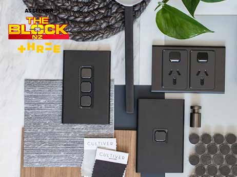 PDL Iconic™ switch and socket range as seen on The Block NZ