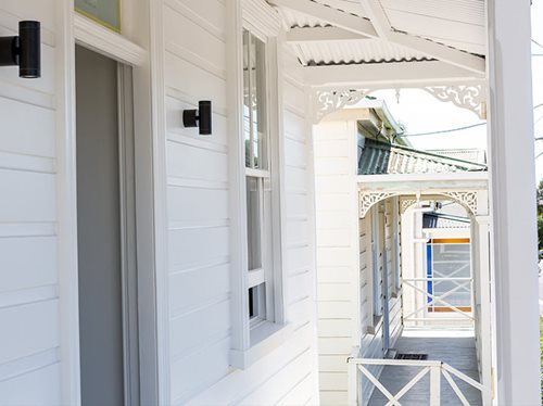 Front door of older home