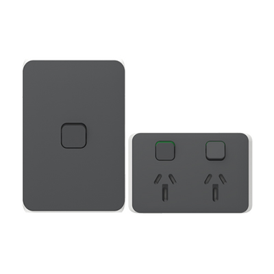 PDL Iconic Anthracite switch and power points