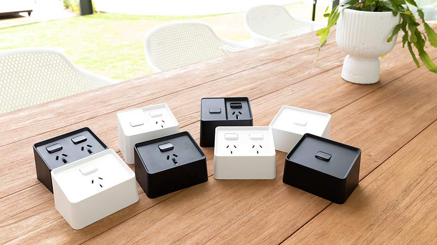 PDL Iconic Outdoor black and white switches.