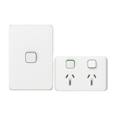 PDL Iconic Vivid White switch and power points